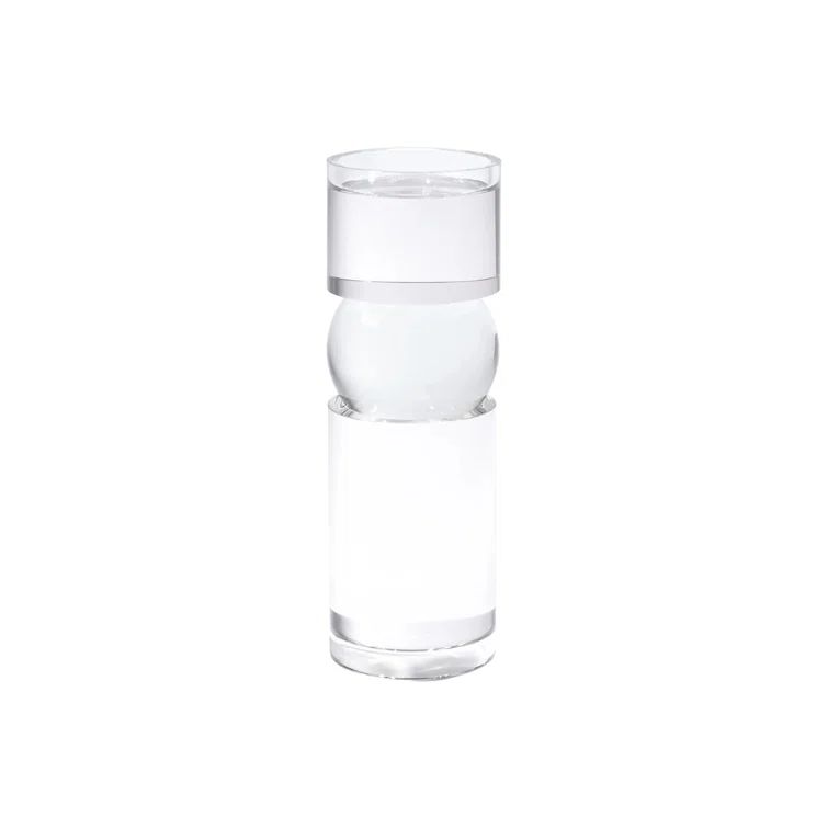 Elegant 11.5" Crystal Glass Candlestick Holder for 3" Pillar