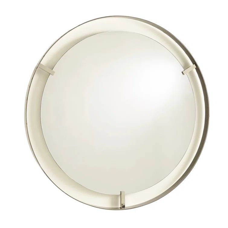 Natural Iron Rim Floating Mirror with Nickel Clips