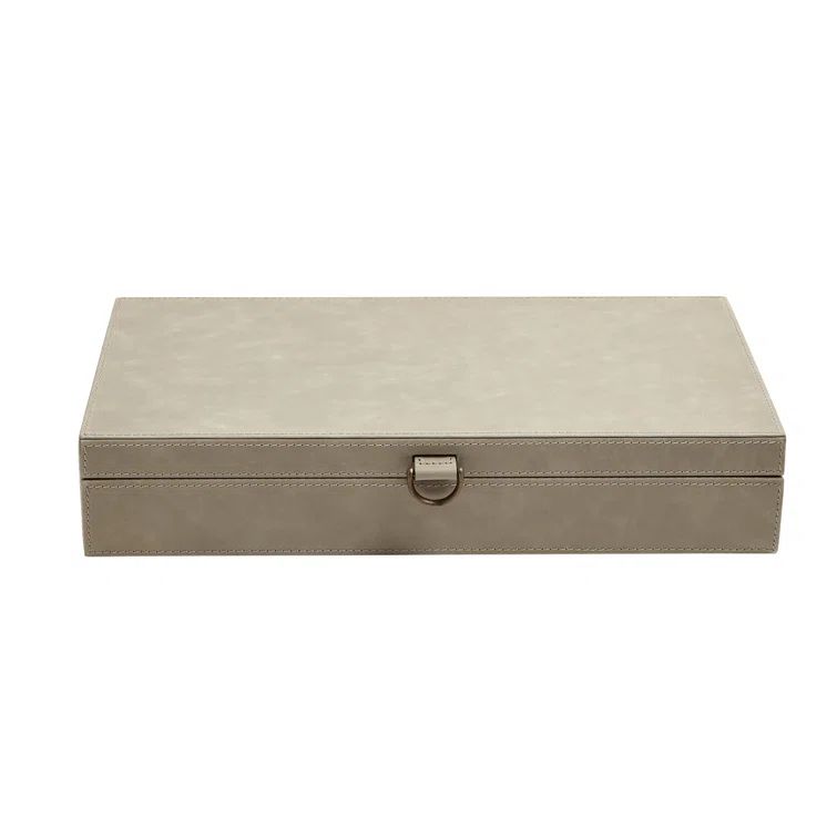 Elegant Hand-Finished Rectangular Lidded Box in Manufactured Wood