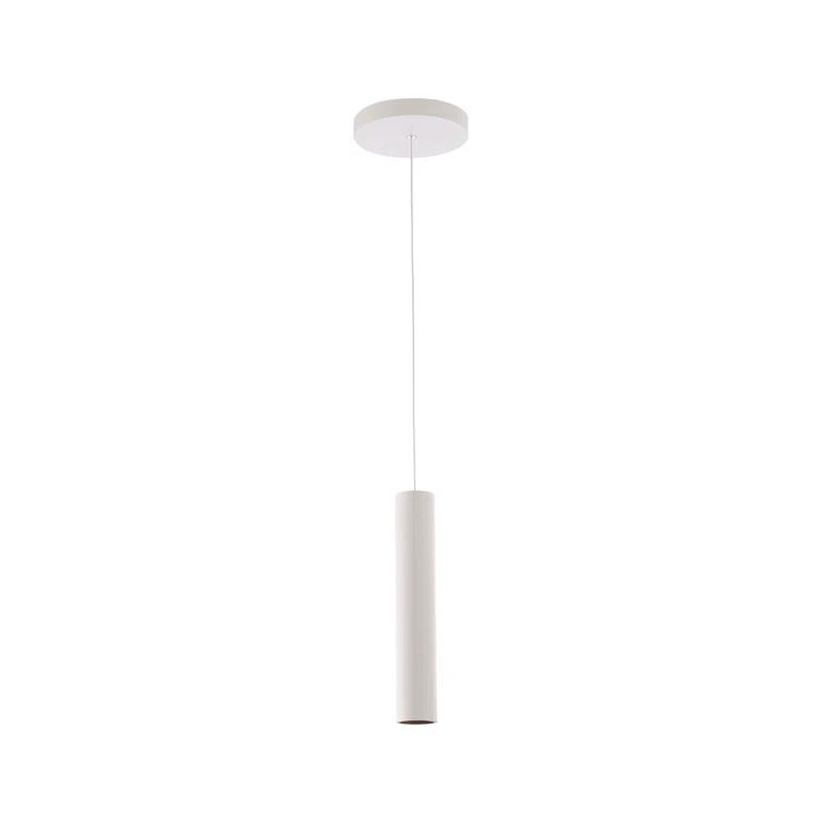 White Aluminum LED Single Pendant Light