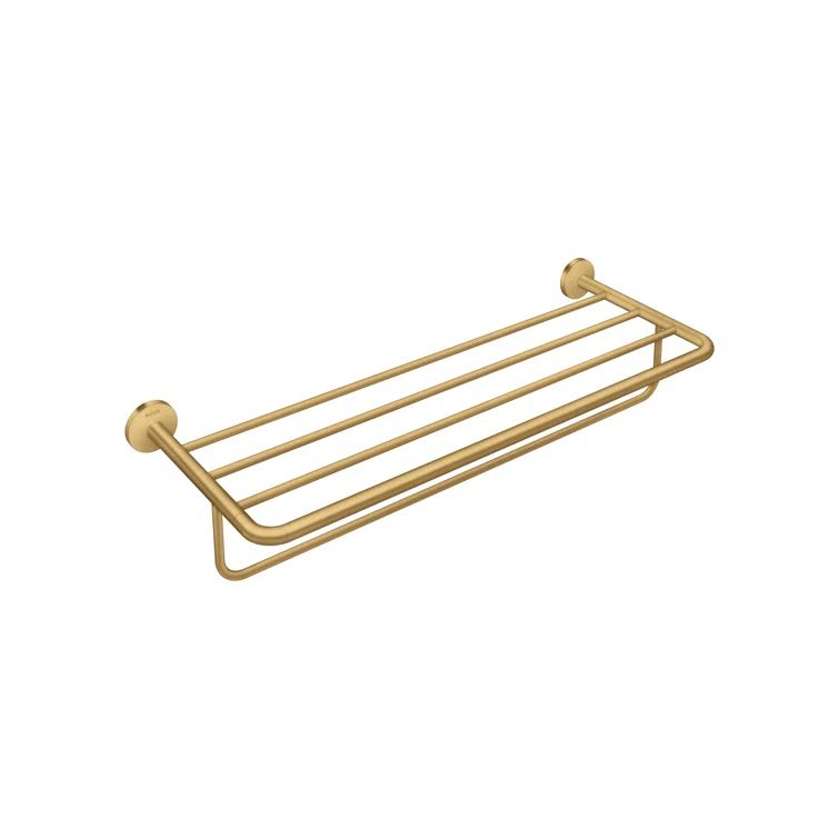 Brushed Gold Modern Wall Mounted Towel Rack with 5 Bars