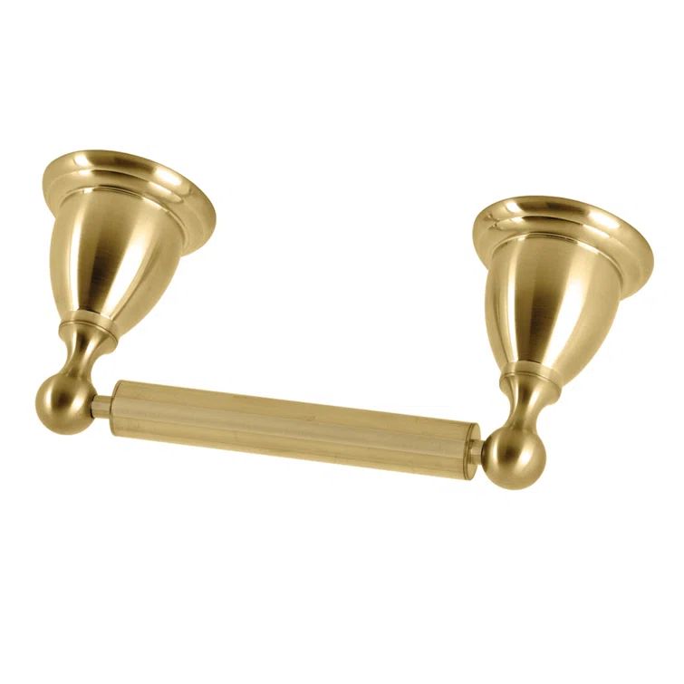 Brushed Brass Heritage Double Post Toilet Paper Holder