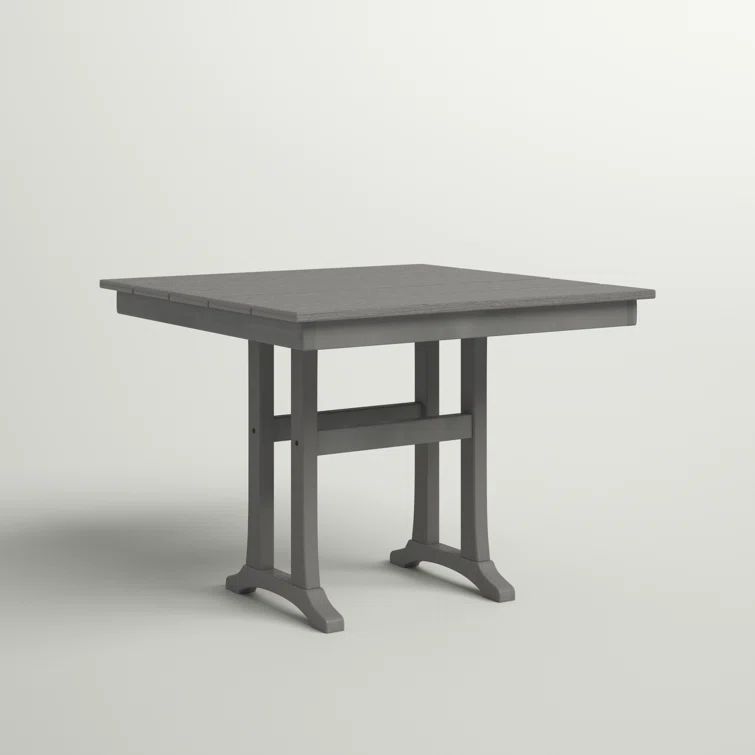 Slate Grey POLYWOOD Farmhouse 37" Outdoor Dining Table