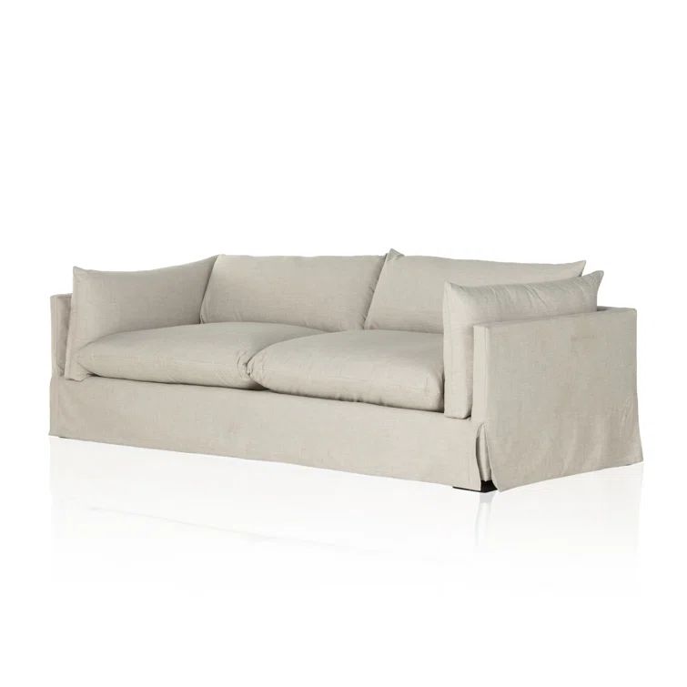 Bennett Moon 96" Slipcovered Sofa with Track Arms