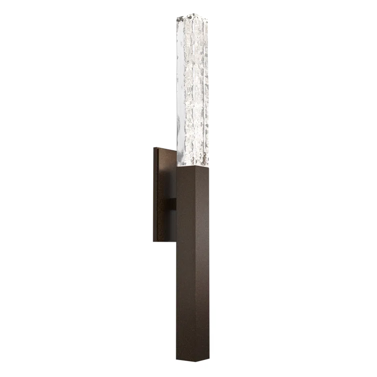 Axis Frosted Bronze 26" Artisan Cast Glass Wall Sconce