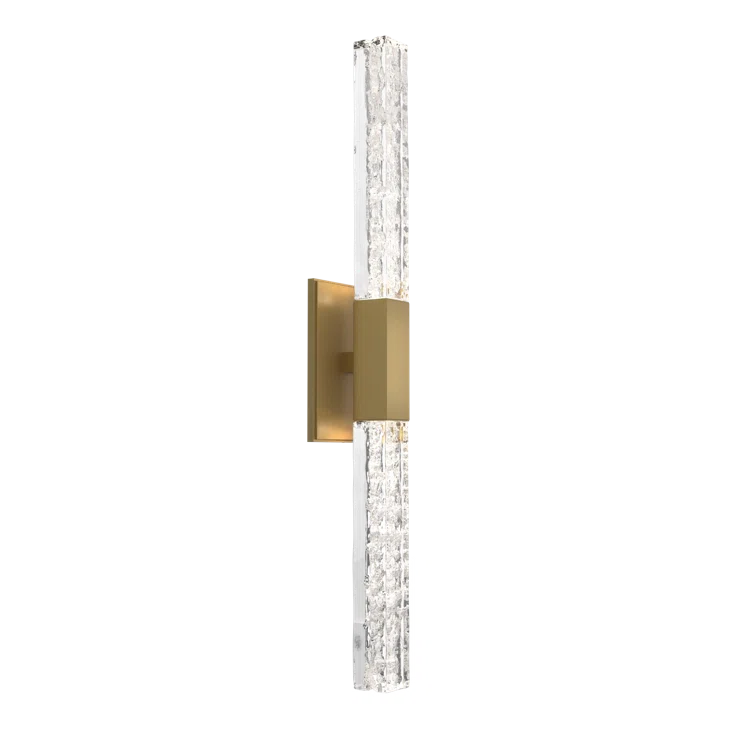 Axis Oversized Gilded Brass 26" LED Wall Sconce with Artisan Cast Glass