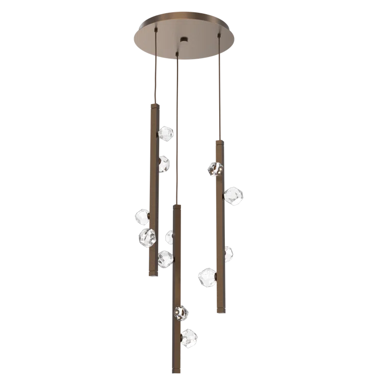 Stella Bronze and Glass LED Cluster Pendant Light