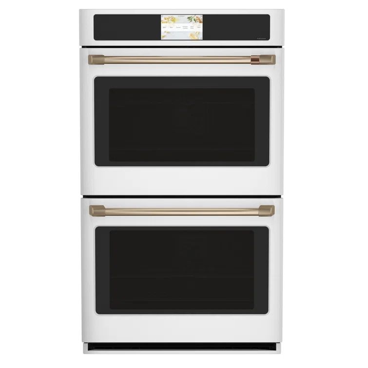 Matte White Smart Convection Double Wall Oven with Self-Cleaning