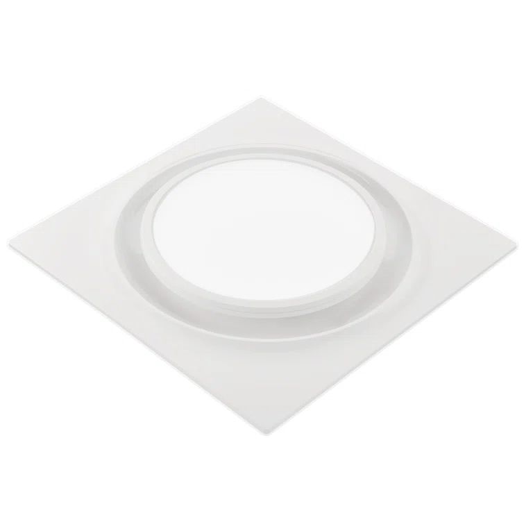 White Energy Star Ceiling Mount Bathroom Fan with LED Light