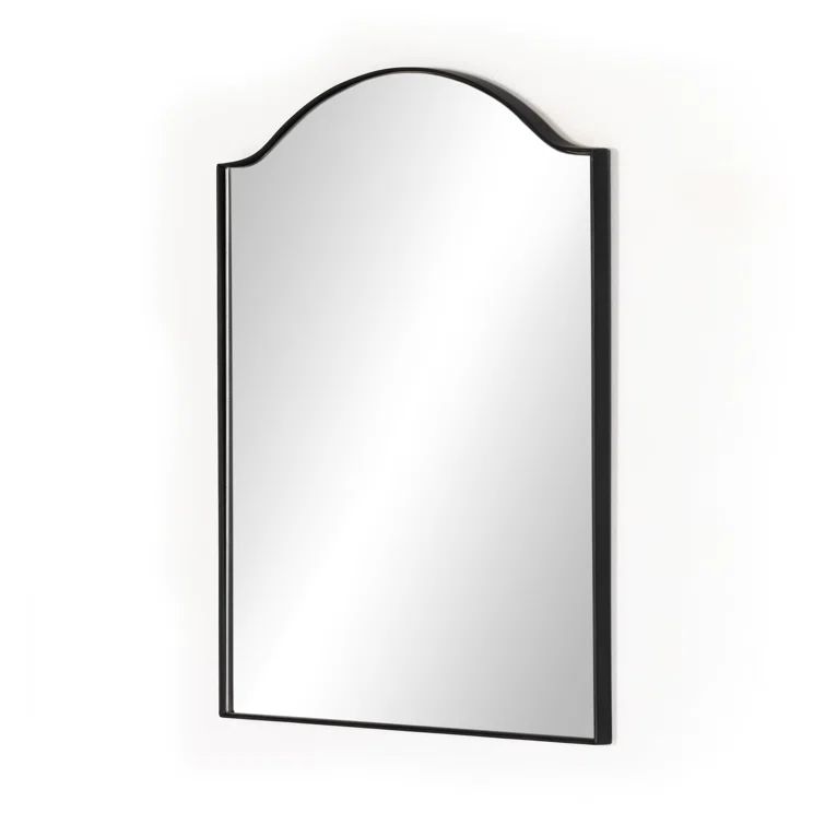 Gunmetal Iron and Engineered Hardwood Rectangular Wall Mirror