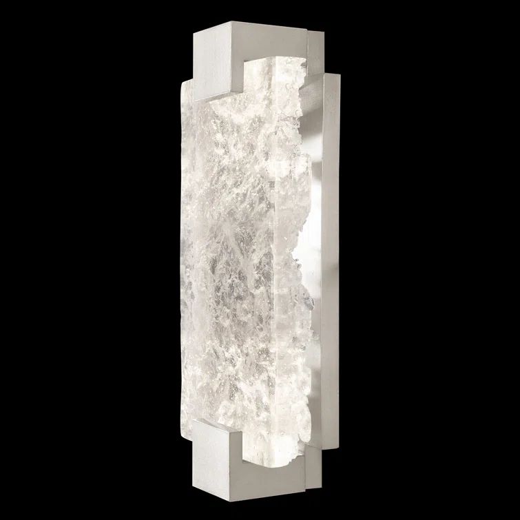 Silver 16" LED Flush Mount with Clear Glass Shade