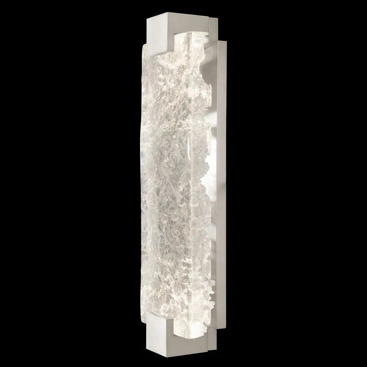 Elegant Silver LED Wall Sconce with Dimmable Integrated Lighting
