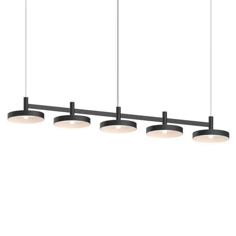 Systema Staccato 57'' Black Aluminum LED Kitchen Island Pendant