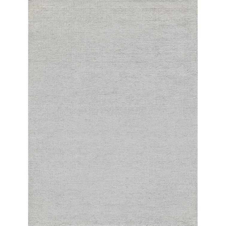 Handmade Light Beige Tufted Wool Rectangular Rug 10' x 14'