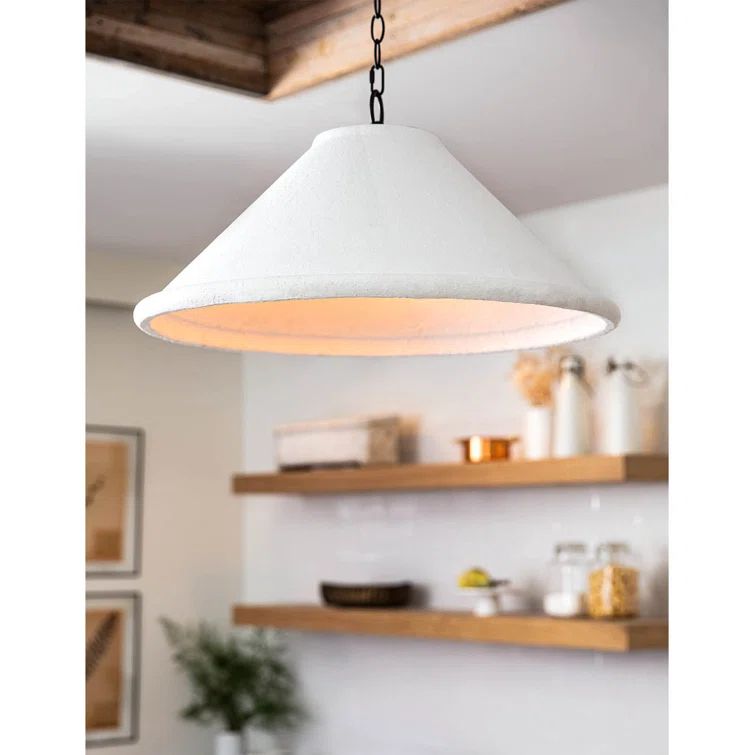 Modern White Concrete 3-Light Island Pendant