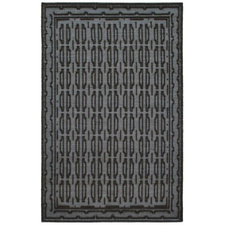 Campbell Iron Geometric Handwoven Wool Rug, 3' x 5'