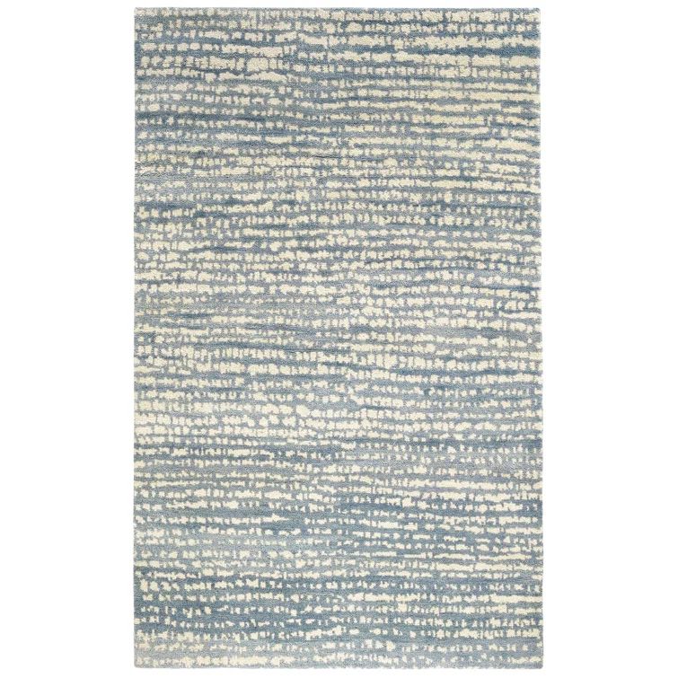 Shepherd Pewter Blue Hand-Knotted Wool and Chenille Rug