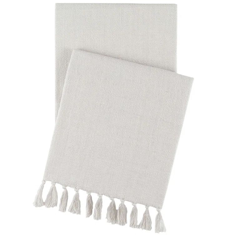 Evelyn Plaster Linen 50"x70" Hand-Woven Throw Blanket
