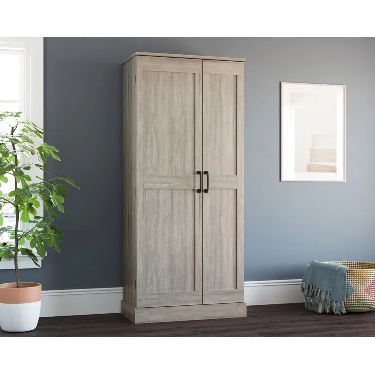 Spring Maple Freestanding Office Storage Cabinet with Adjustable Shelving