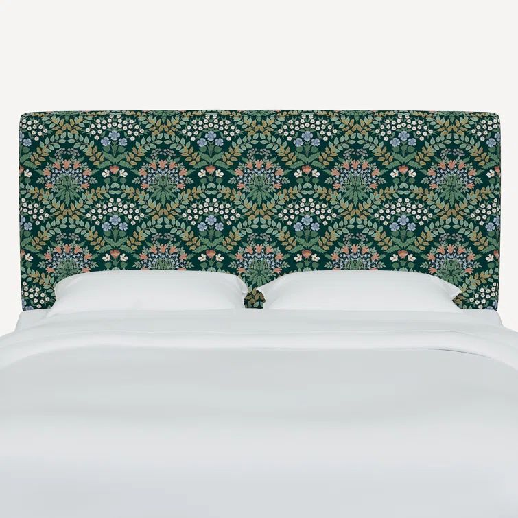 Twin Green Bramble Upholstered Panel Headboard