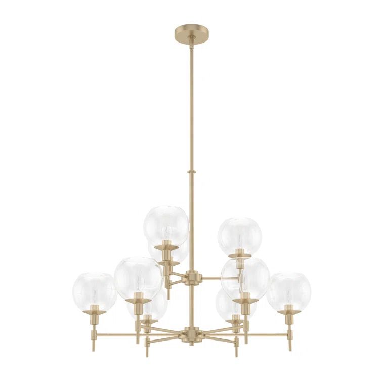Alturas Gold 9-Light Glass Orb Chandelier