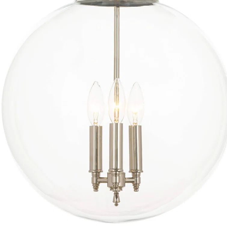 Regina Andrew Polished Nickel 3-Light Globe Pendant
