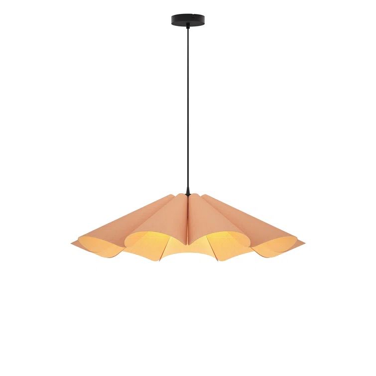 Delfina Rosewood Veneer 32" Wide Contemporary Pendant Light