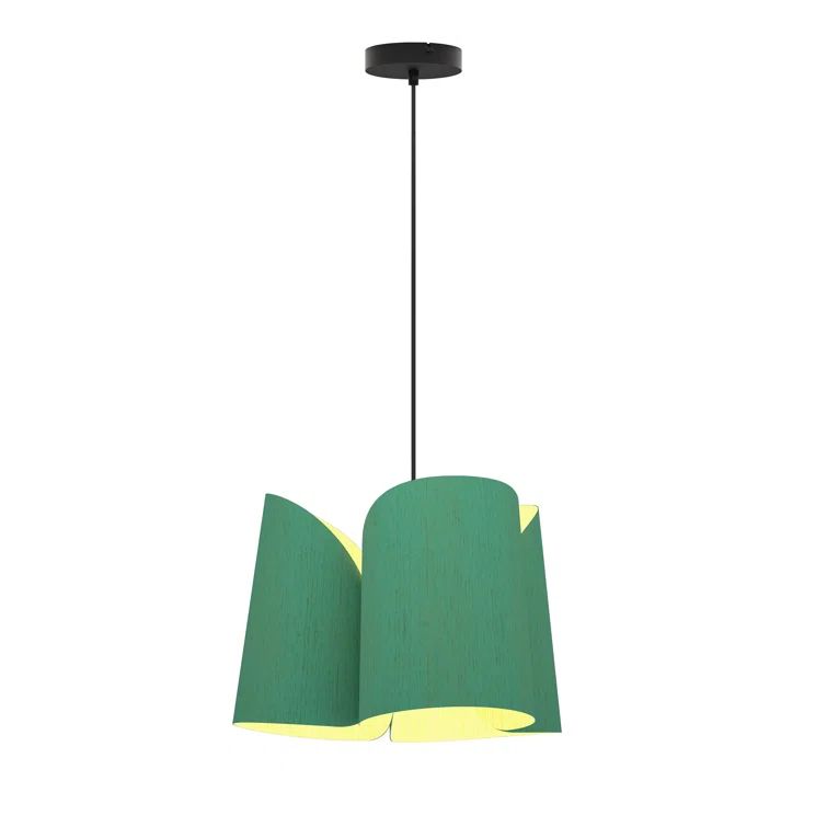 Julieta Light Petrol Reconstructed Wood Veneer Pendant Light