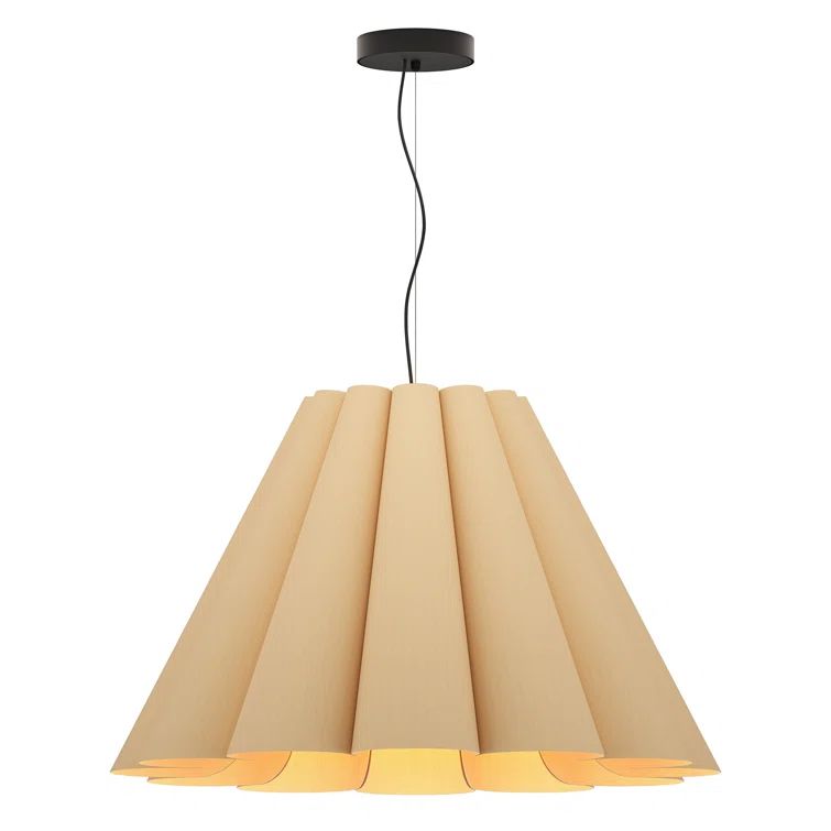 Ash Recycled Wood Veneer 32" Wide Pendant Light