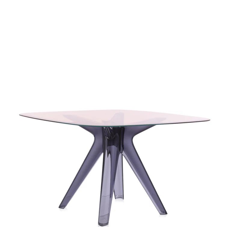 Fumè Pink Acrylic Pedestal Casual Dining Table