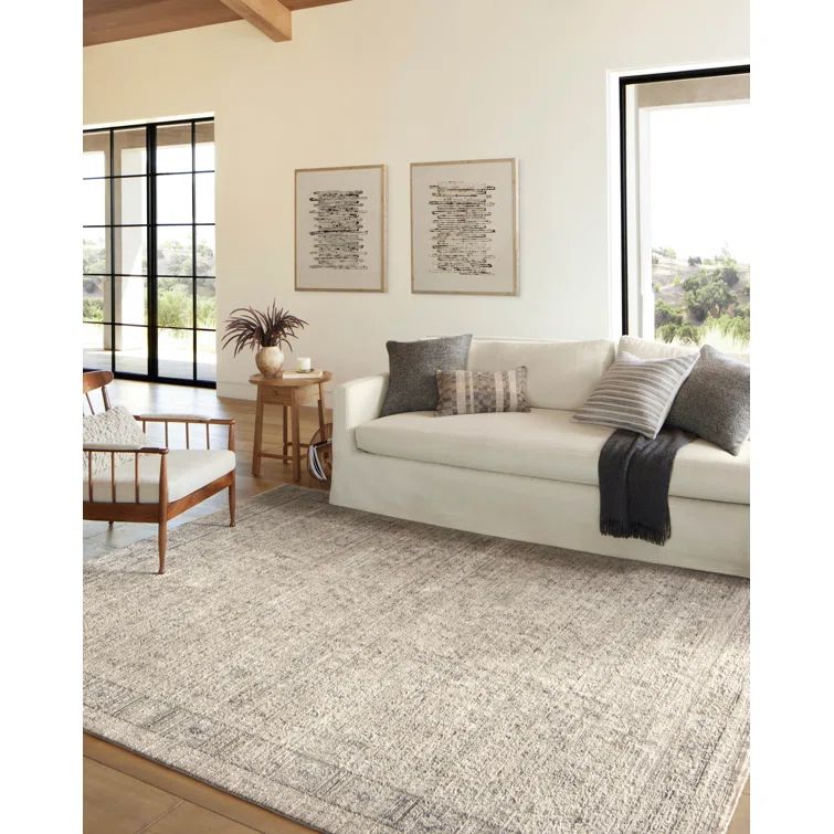Amber Lewis Taupe and Dove Wool Area Rug Runner