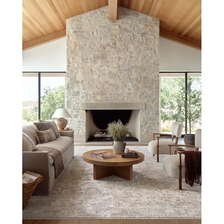 Amber Lewis Gold and Beige Wool Area Rug 11'-6" x 15'-7"