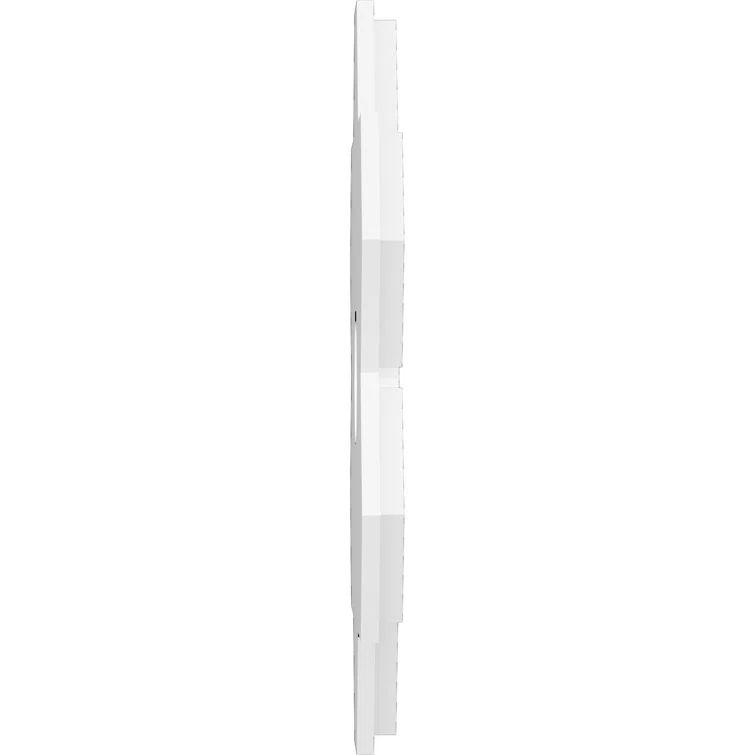 White PVC Contemporary Ceiling Medallion, 10-inch Diameter
