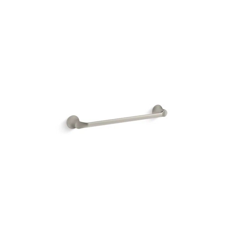 Simplice 18" Vibrant Brushed Nickel Metal Towel Bar