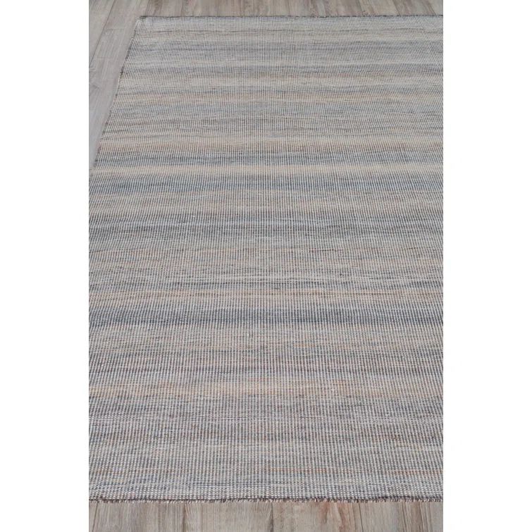 Ivory and Gray Geometric Flat Woven Synthetic Rug 14' x 18'