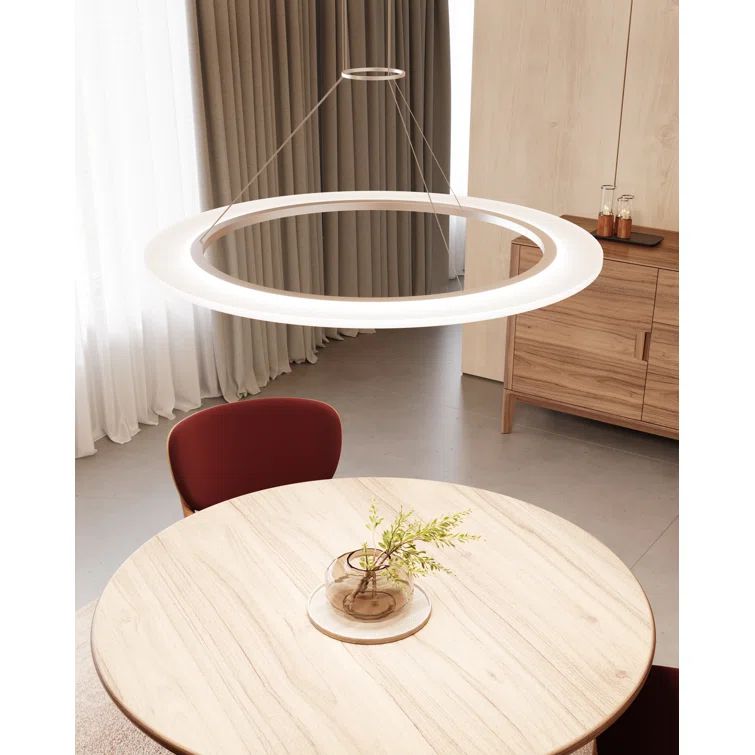Arctic Rings 30.5" Silver Aluminum LED Pendant for Indoor/Outdoor