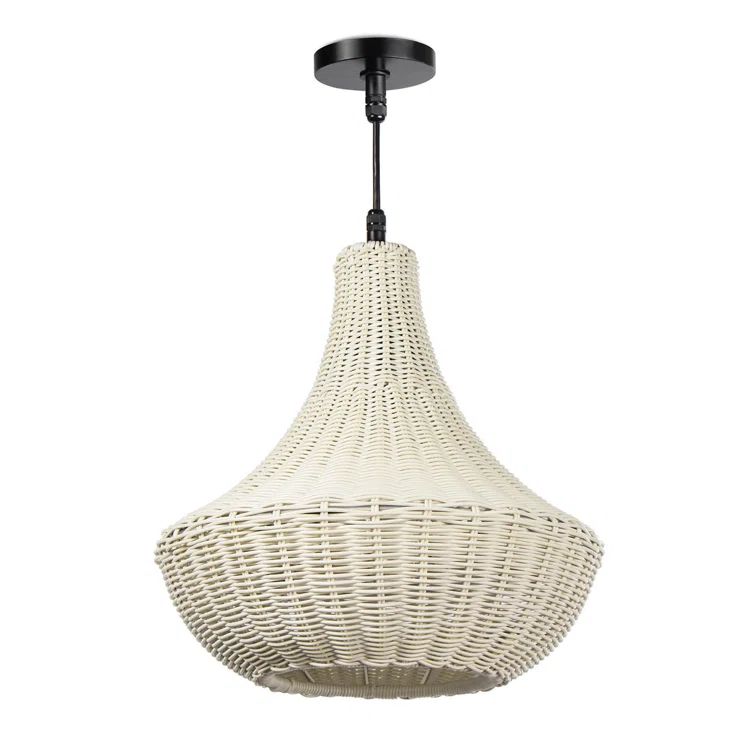 Vista 17" White Outdoor Chandelier with Empire Shape