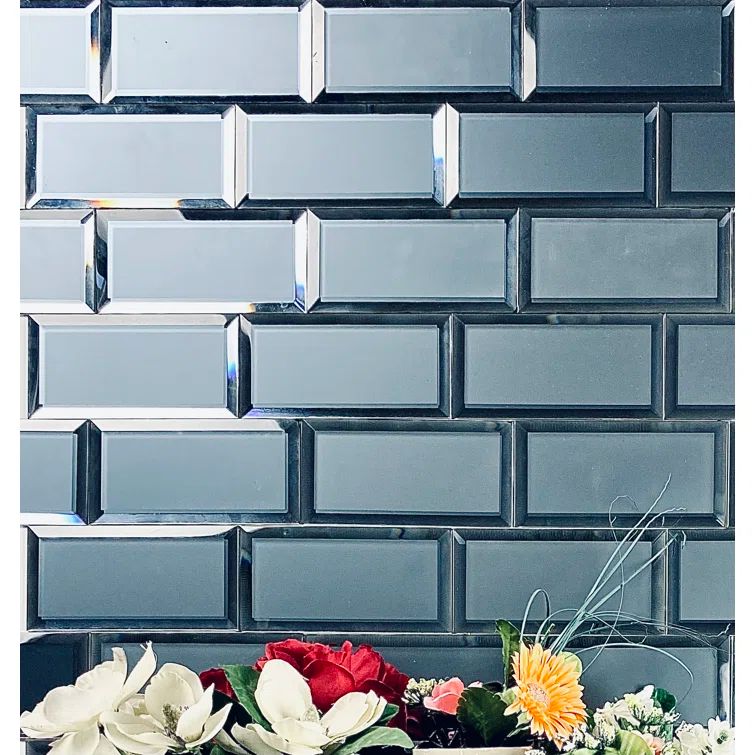 Graphite Blue 3x6 Matte Glass Beveled Subway Tile