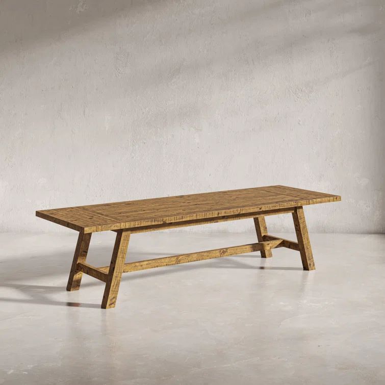 Telluride Rustic Gold Reclaimed Wood Extendable Dining Table