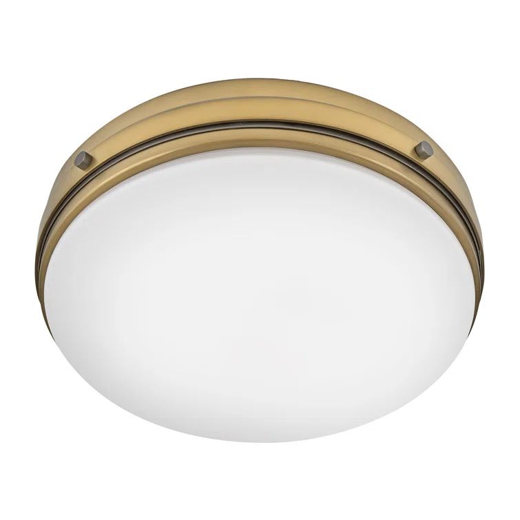 Heritage Brass and Black Oxide LED Flush Mount Light