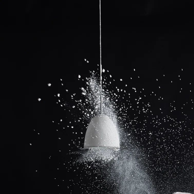 Extra Small White Concrete Pendant Light