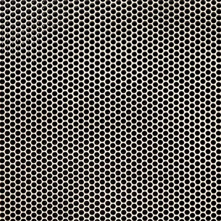 Nero Glossy Black Porcelain Mosaic Square Tile for Indoor/Outdoor Use