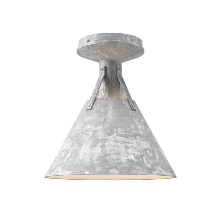 Archer Matte Black 10" Aluminum Flush Mount with Incandescent