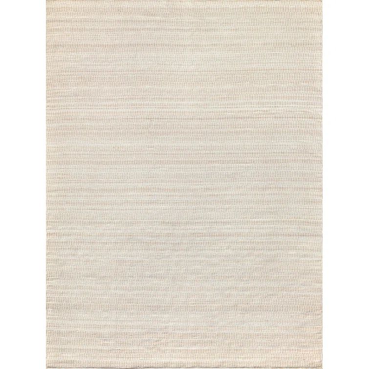 Florence Light Beige Synthetic Handmade Flatweave Area Rug
