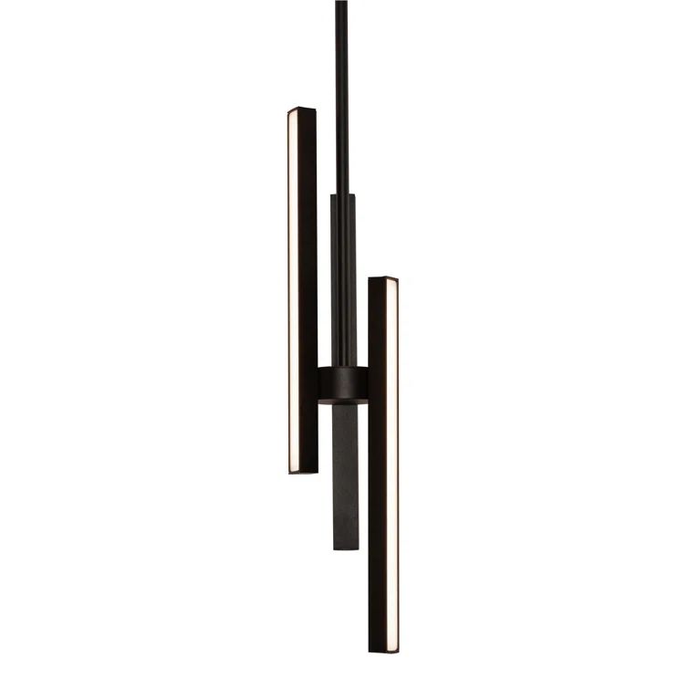 Indra Sleek Black Aluminum Mini LED Pendant for Indoor/Outdoor