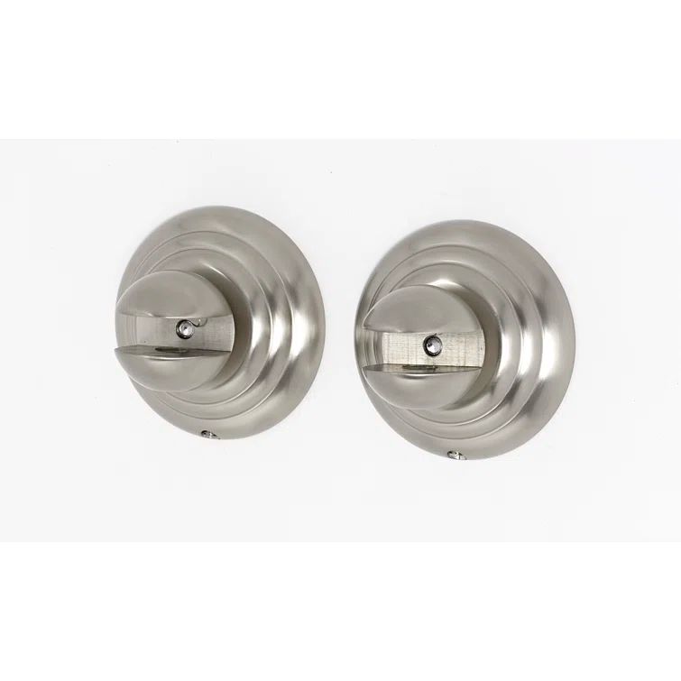 Satin Nickel Round Decorative Shelf Brackets