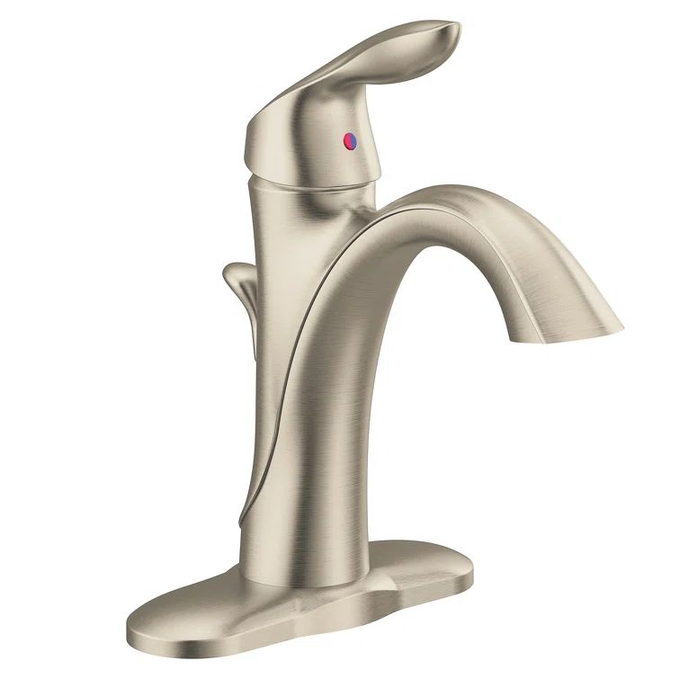 Eva Transitional Brushed Nickel Single-Handle Bathroom Faucet