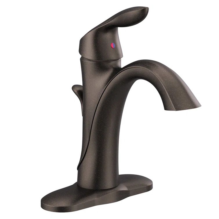 Distressed Bronze Single Hole Vessel Bathroom Faucet