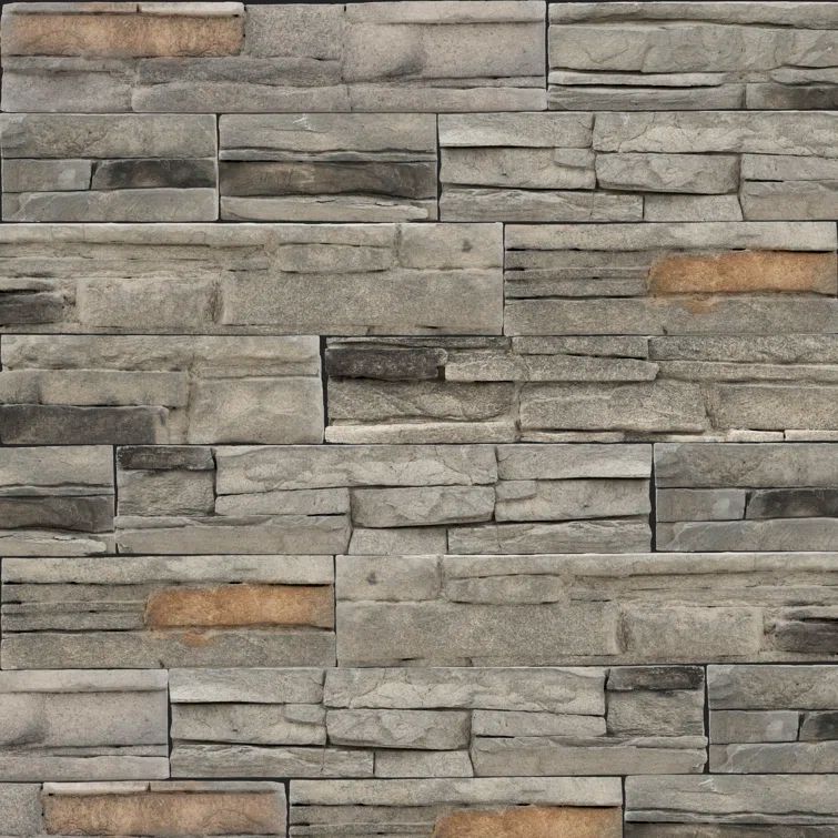 Denali Gray Textured Cement Concrete Look Wall Tile, 9x19.5