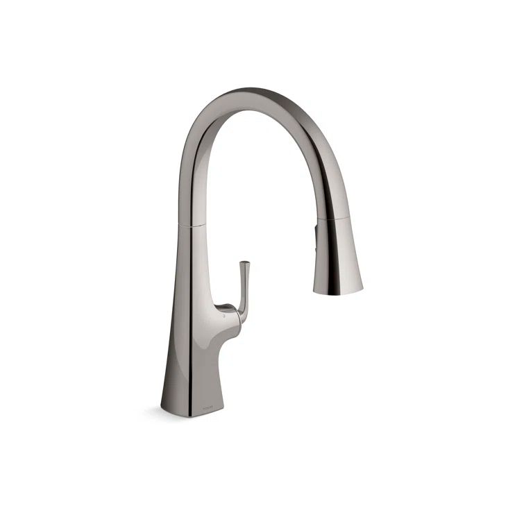 Polished Chrome Touchless Pull-Down Kitchen Faucet with Sprayhead